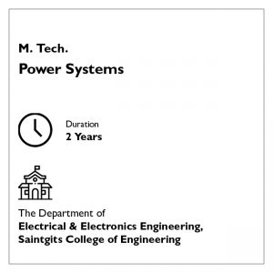 M. Tech. Power-Systems