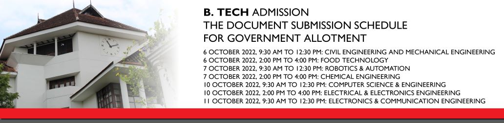 The document submission schedule for Government Allotment New