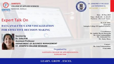 Talk on Data Analytics and Visualization for Effective Decision Making
