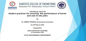 Technical Talk on Modern practices for ensuring  the performance of bored and cast in-situ concrete piles