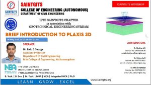 ONE DAY WORKSHOP ON BRIEF INTRODUCTION TO PLAXIS 3D