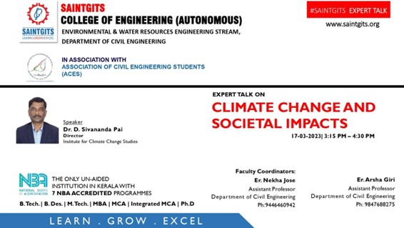 EXPERT TALK ON “CLIMATE CHANGE AND SOCIETAL IMPACTS”