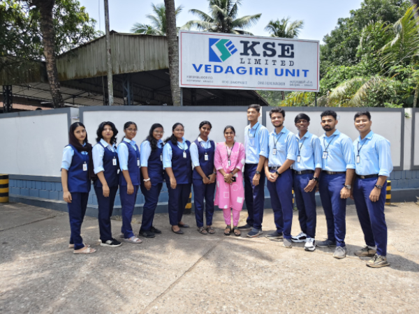 BBA Students Visit KSE Ltd., Vedagiri Unit