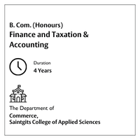 B. Com. (Honours) Finance and Taxation & Accounting